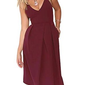 Deep V Neck Dress